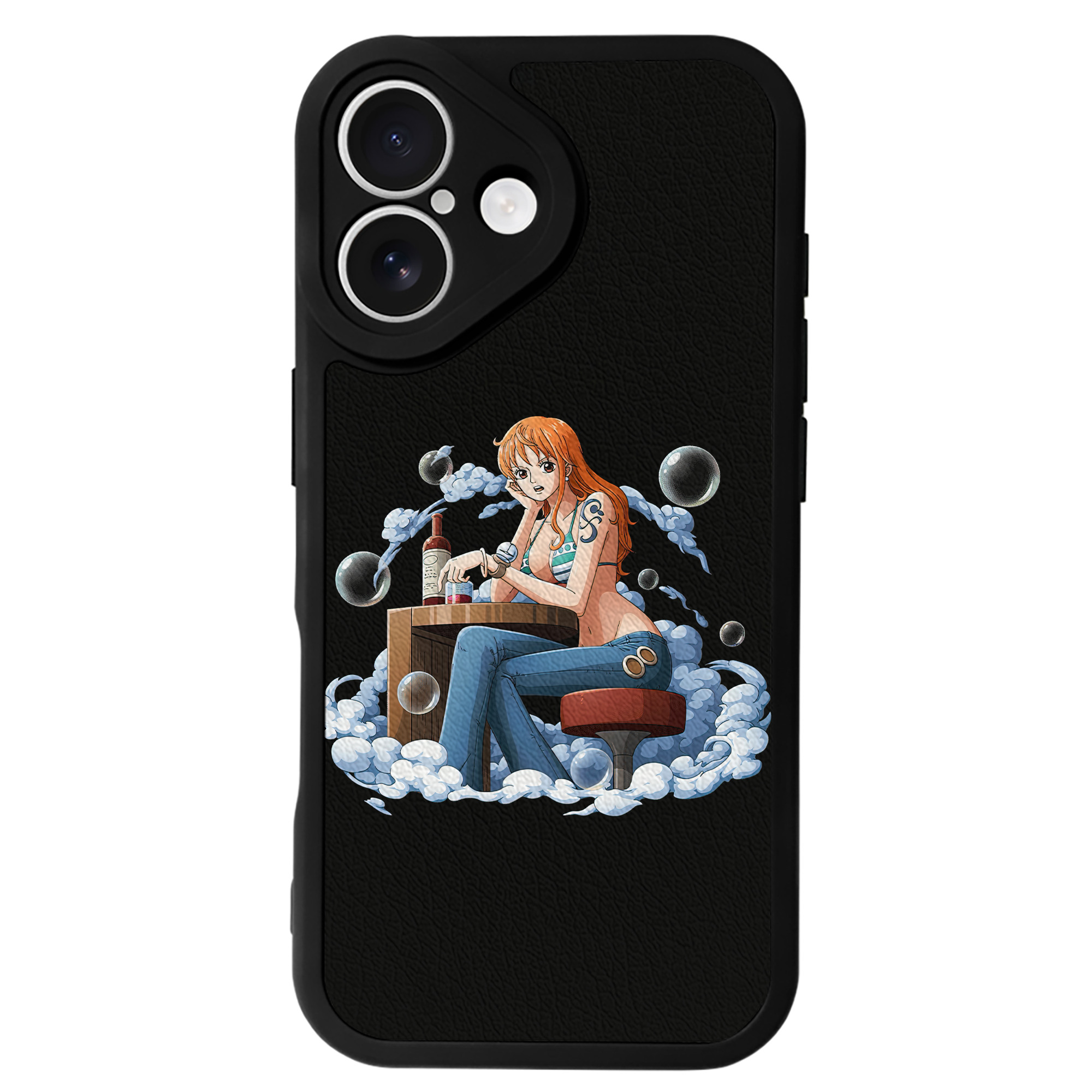 （画像用） ワンピース ナミ ONE PIECE Nami 【iPhone 16シリーズ対応】シリコンスマホケース（レザー調） 材質：シリコン